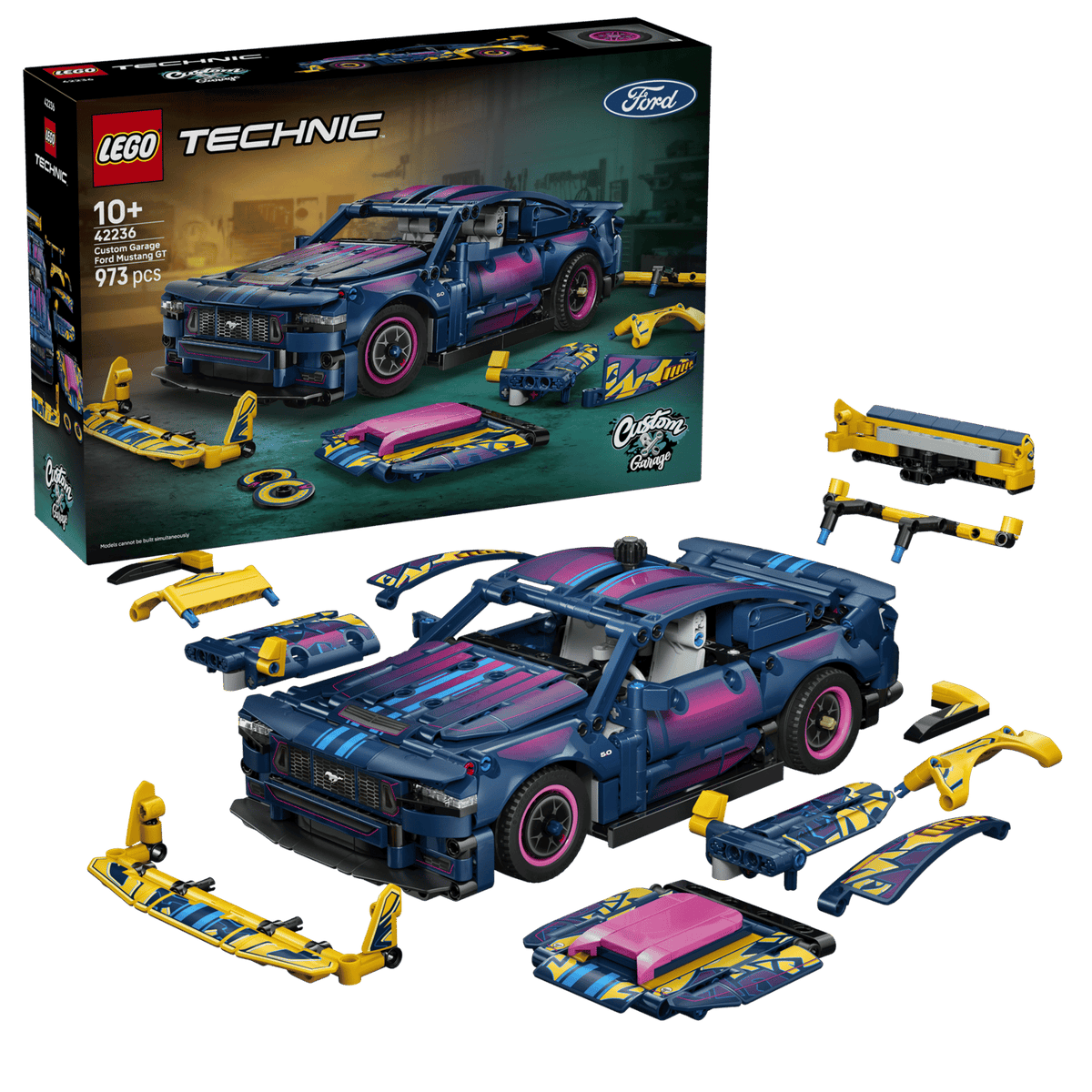 Lego 42236 Technic Custom Garage Ford Mustang GT Car
