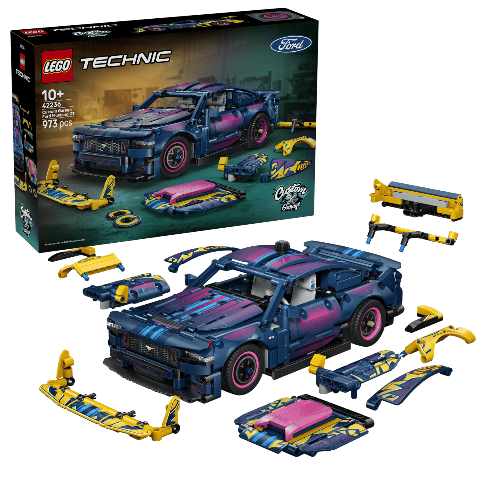 Lego 42236 Technic Custom Garage Ford Mustang GT Car