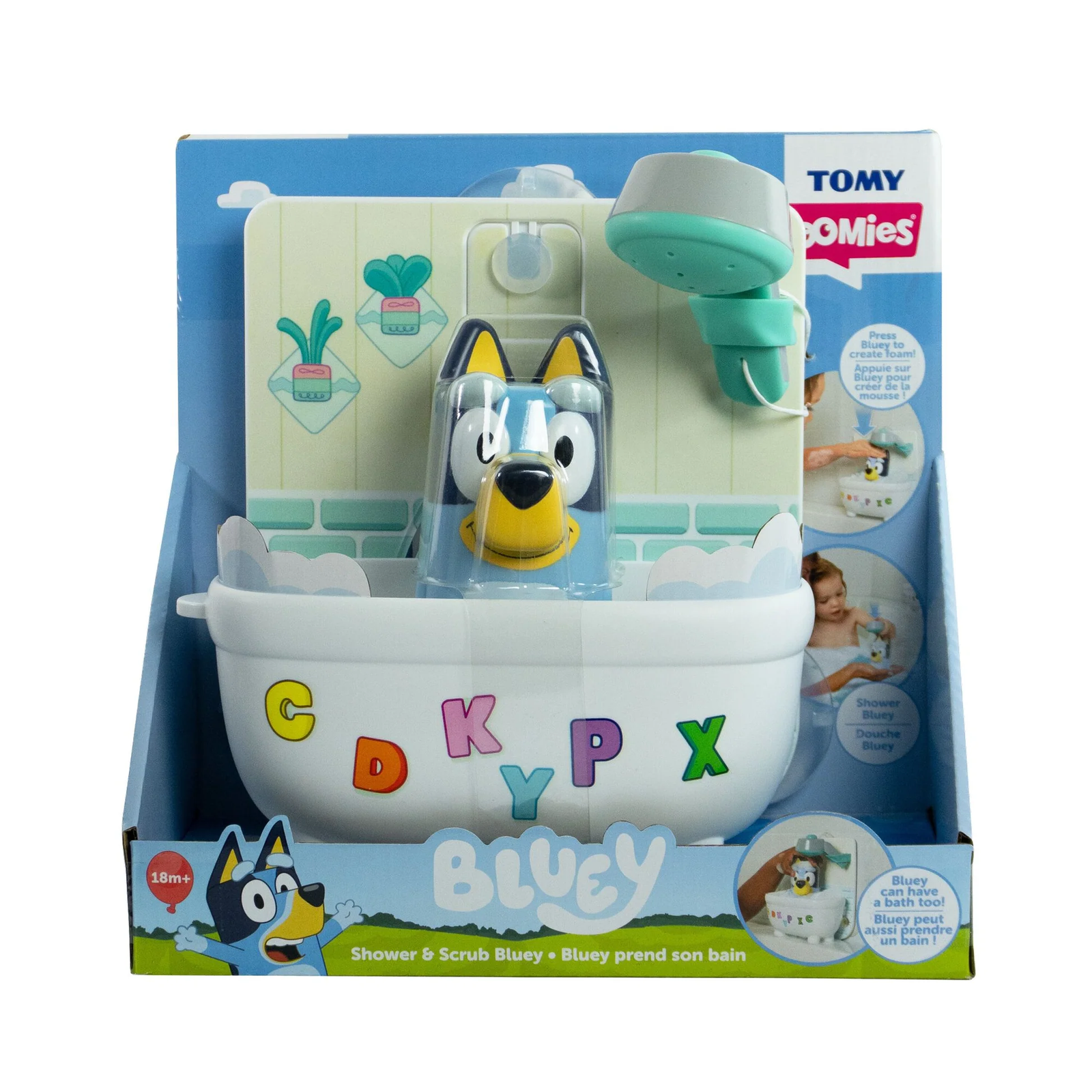 TOMY Toomies Shower Scrub Bluey