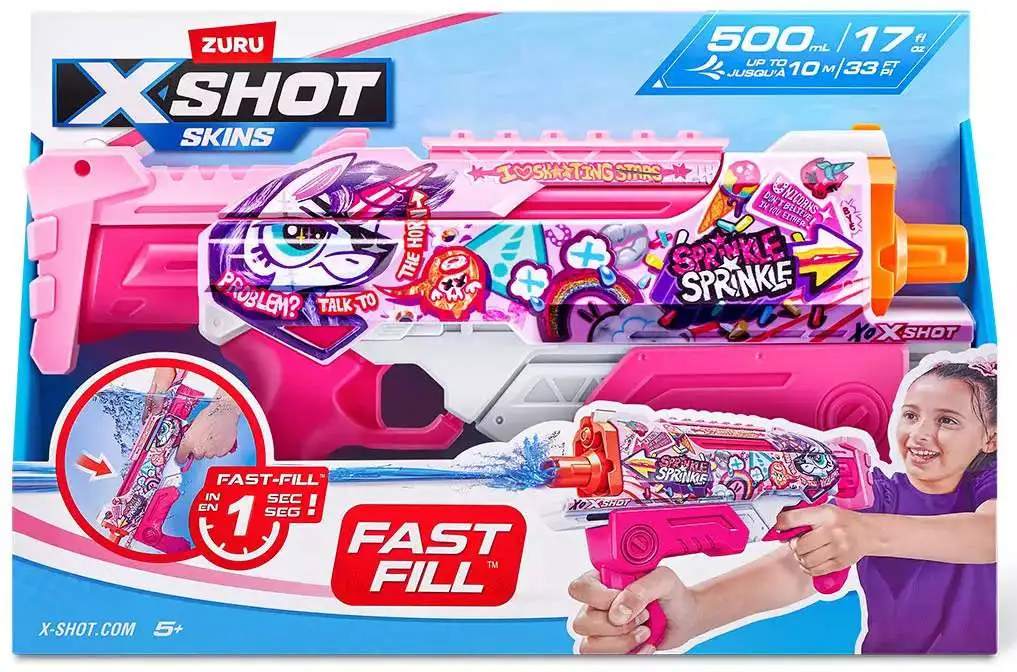 Zuru XSHOT Fast Fill Skins Water Gun Hyperload Unicorn Splash