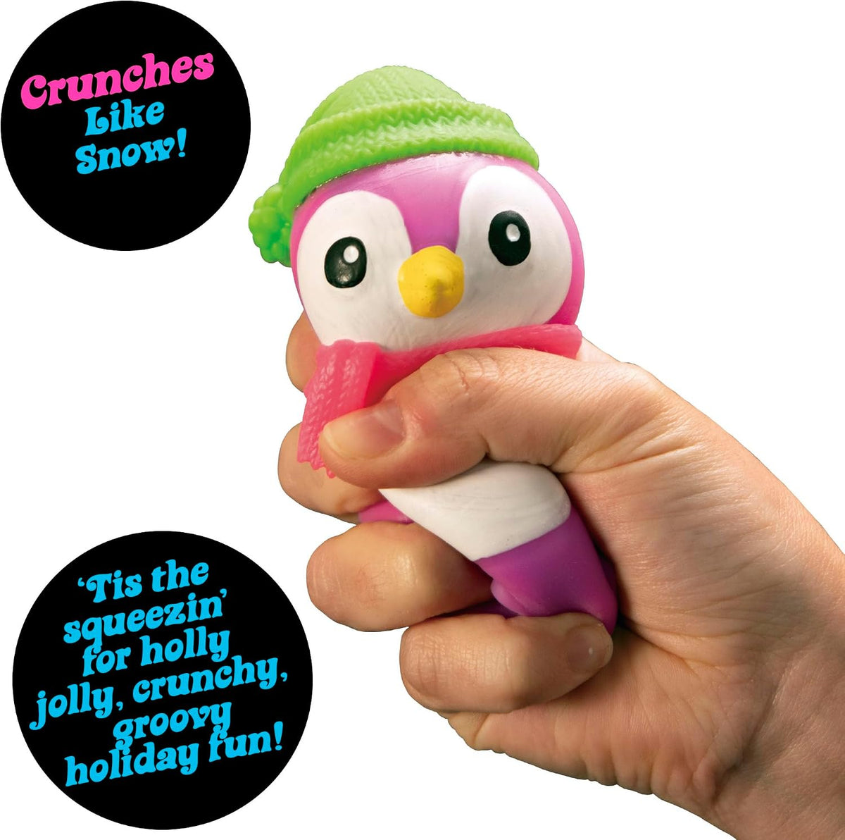 Schylling Nee Doh Squishmas Polar Glow Penguin (Assorted Colours)