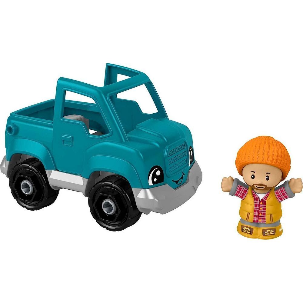 Fisher Price Little People Small Vehicle Turquoise Pick Up Truck