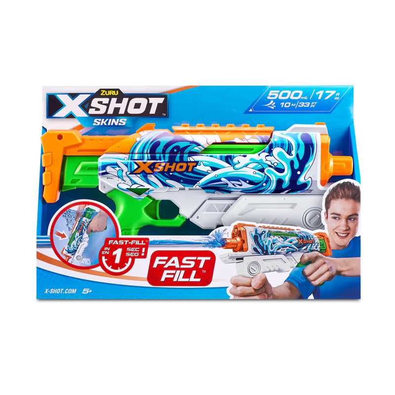 Zuru XSHOT Fast Fill Skins Water Gun Hyperload Waves