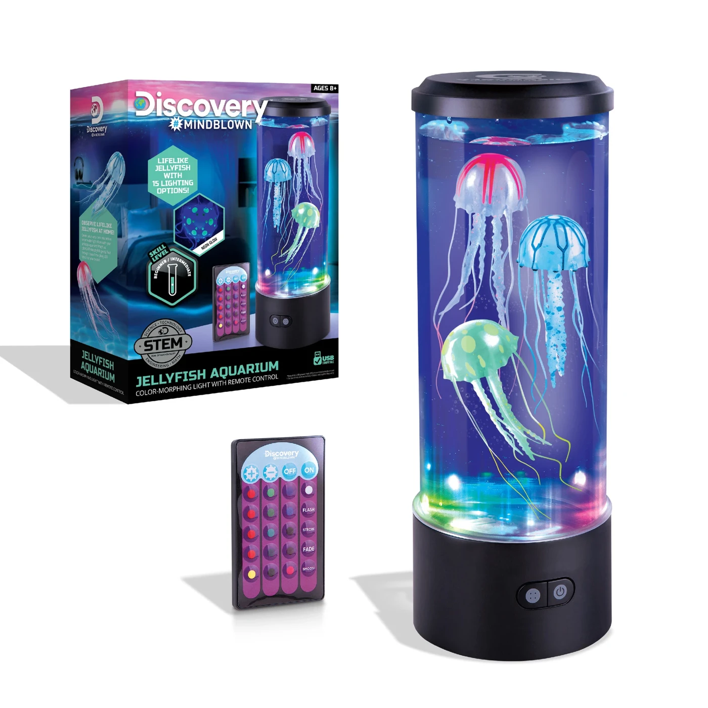 Discovery Mindblown Jellyfish Aquarium Lamp (USB or 6 x AAA batteries)