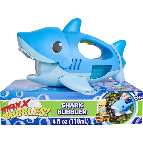 MAXX BUBBLES Handheld Shark Bubbler - Req 4 AAA Batteries