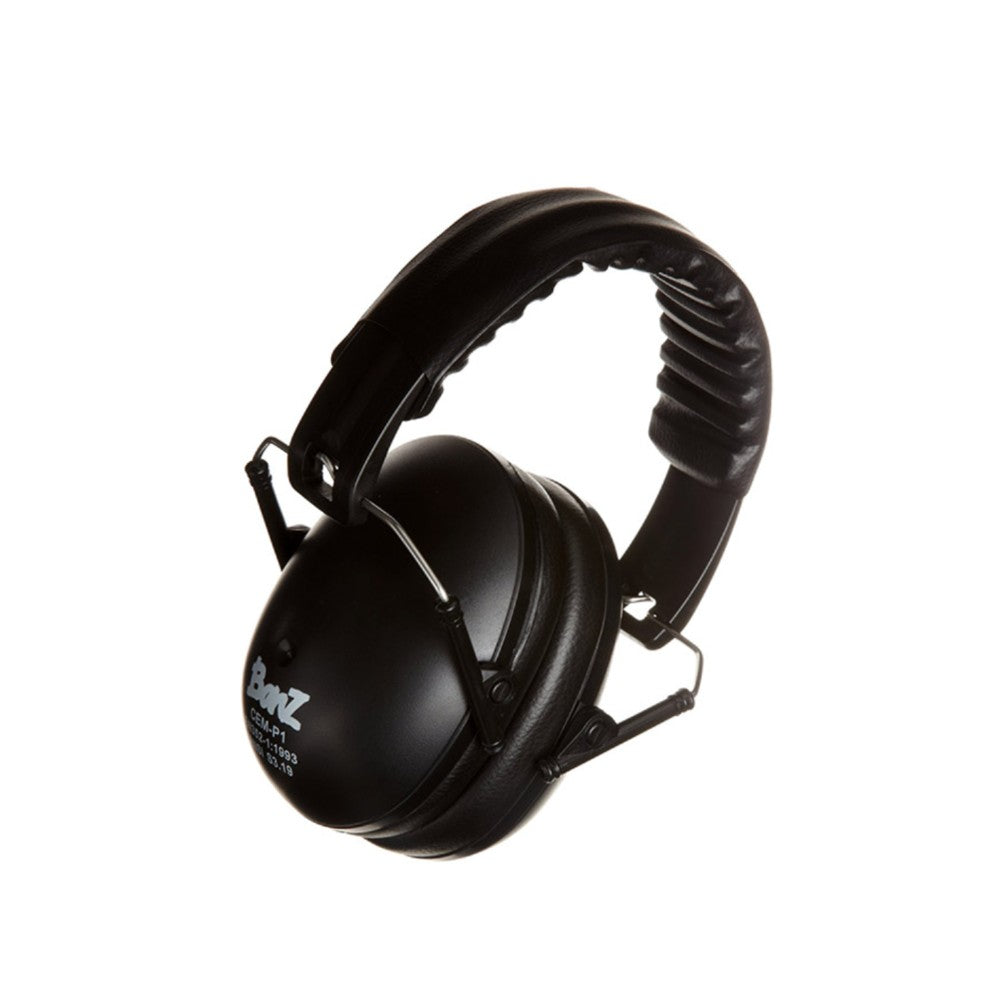 Baby Banz Child Earmuffs Black Age 2-10years