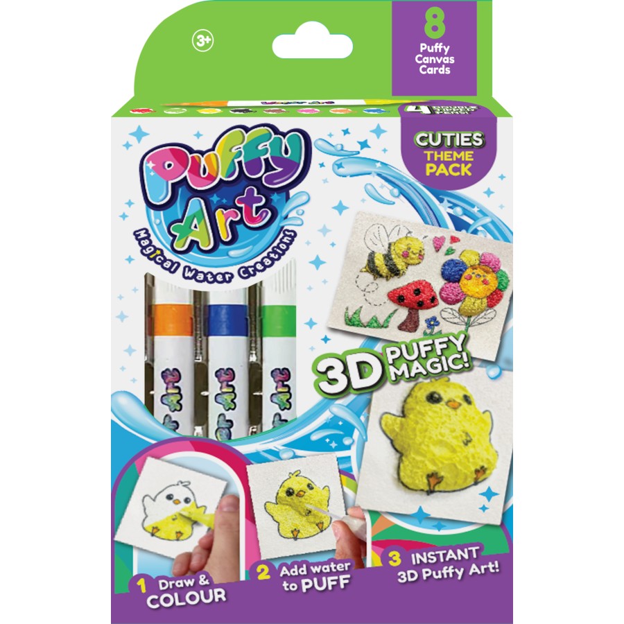 Puffy Art Magical Water Creations Asstd Cuties/Foodies Theme