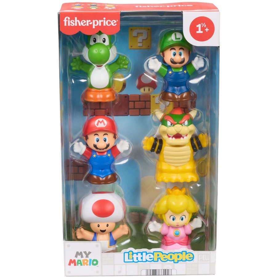 Fisher Price Little People Nintendo My Mario 6pk Figures