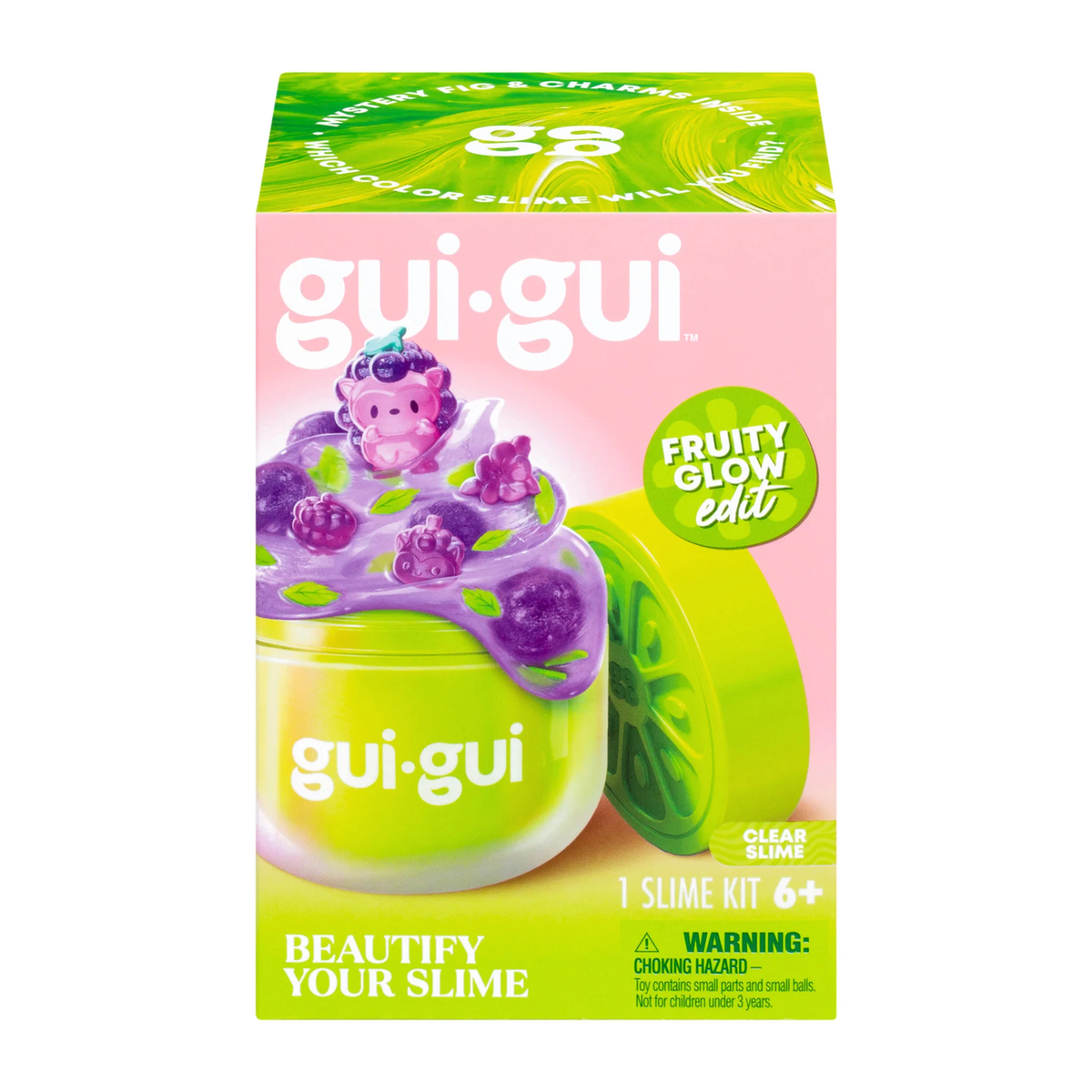 Gui Gui Beautify Your Slime Kit Fruity Glow Clear Slime