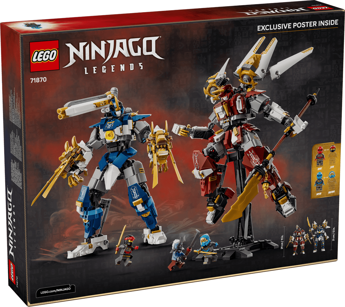 Lego 71870 Ninjago Fire and Water Twin Mech