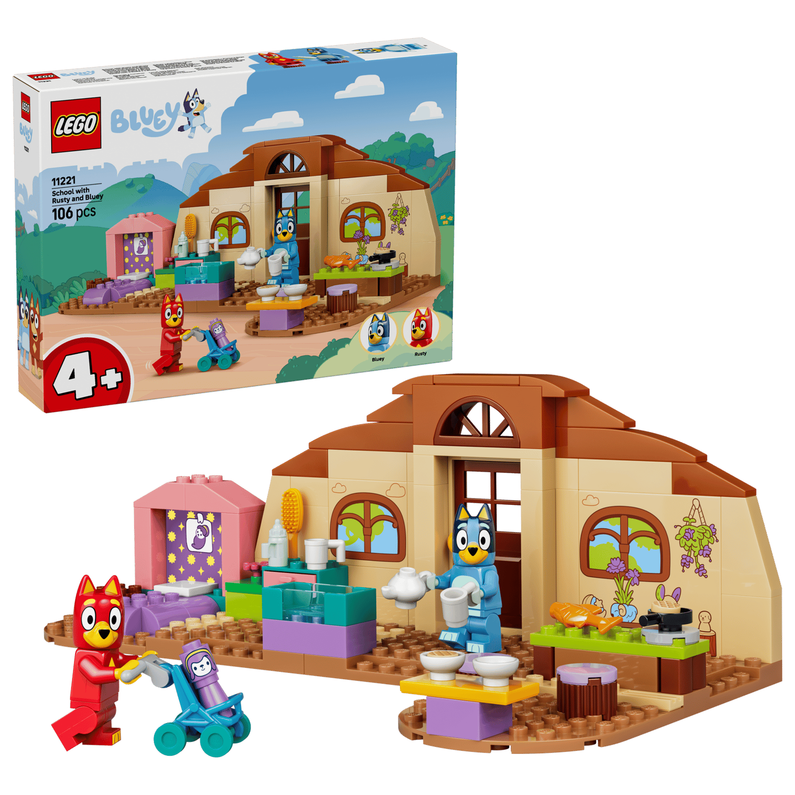 Lego 11221 School with Rusty and Bluey