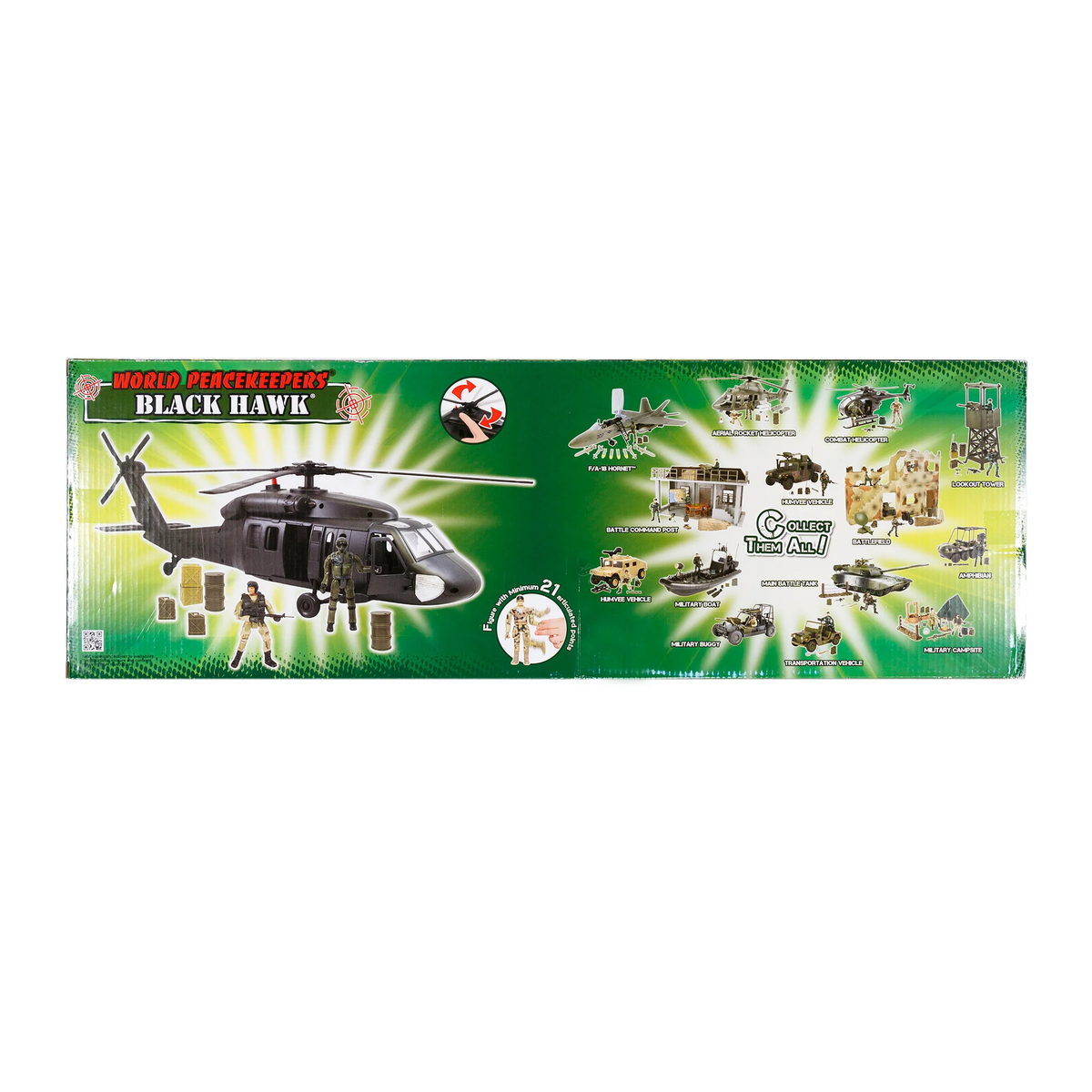 World Peacekeepers 1/18 Black Hawk Helicopter with Figures