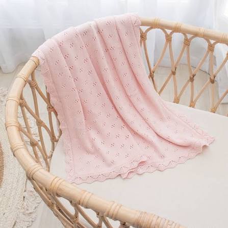 Living Textiles Heirloom Bamboo Blanket - Blush