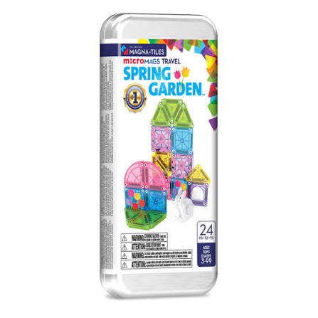 Magna Tiles MicroMags Travel Set 24pc Spring Garden
