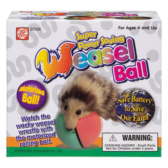 Crazy Weasel Ball Asstd Cols - Req 1 AA Battery