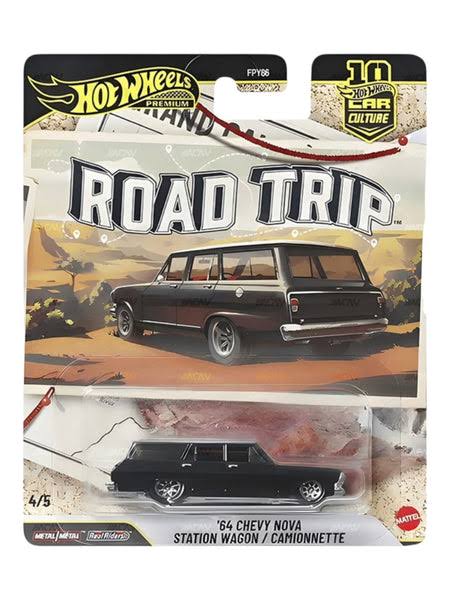 Hot Wheels Car Culture Premium Road Trip 64 Chevy Nova Station Wagon 4/5