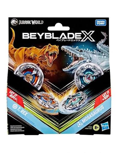 Beyblade X Jurassic World T-Rex vs Mosasaurus