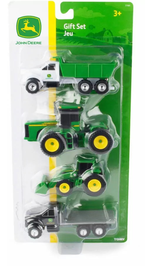 Tomy John Deere 4pc Carded Vehicle Set - Tractors &amp; Utes