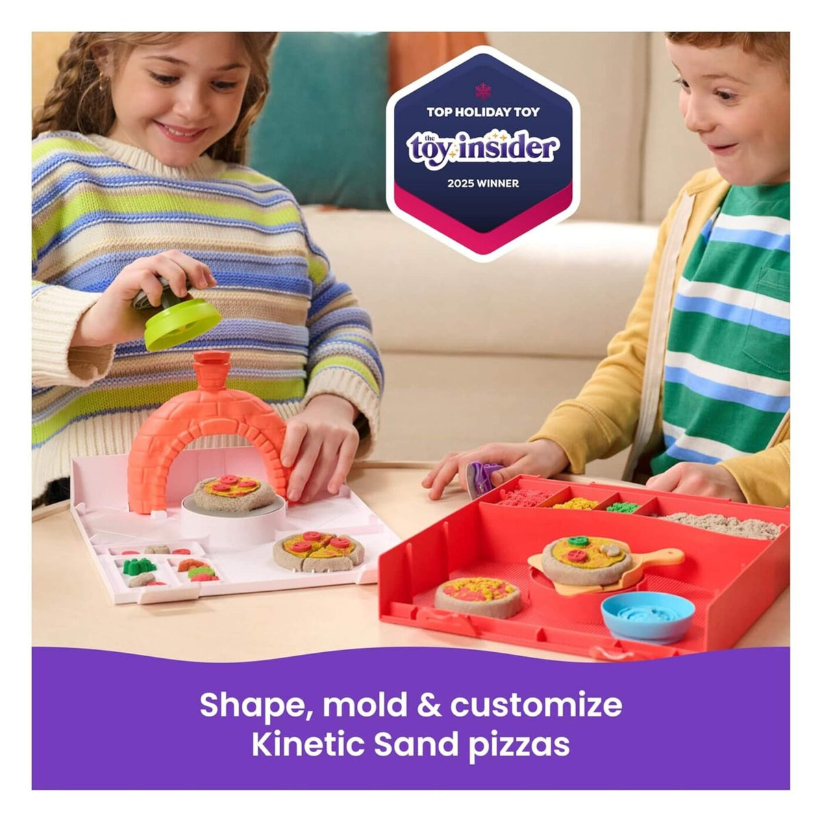 Kinetic Sand Squish Pizza Playset