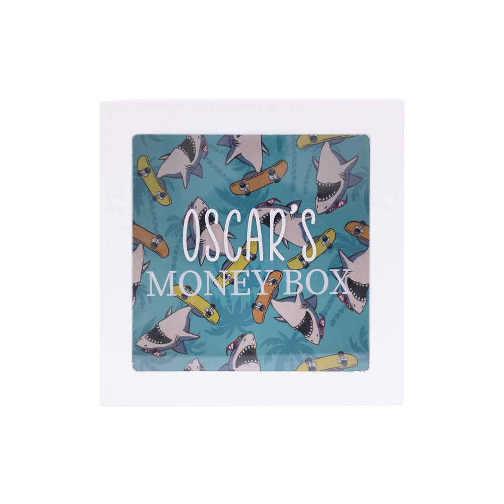 Splosh Wooden Money Box Shark Design