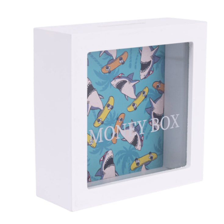 Splosh Wooden Money Box Shark Design