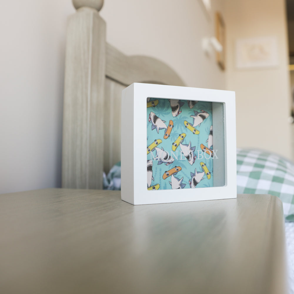 Splosh Wooden Money Box Shark Design