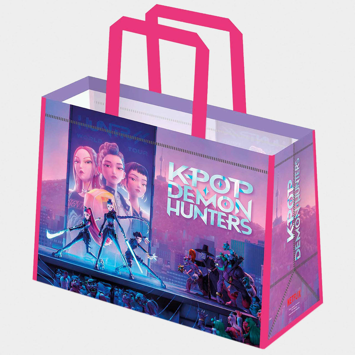KPop Demon Hunters Eco Shopper Bag - Reusable Tote 44x33x16 cm