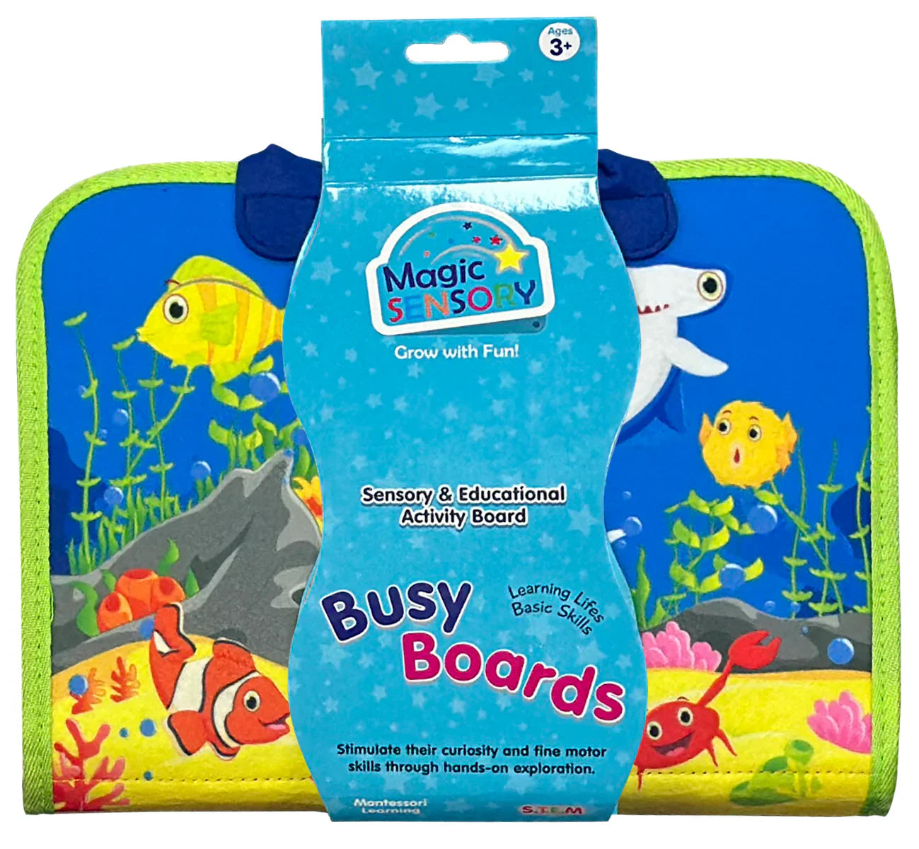 Magic Sensory Busy Board Book Blue