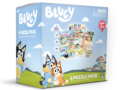 Bluey 6 In 1 Puzzle Pack