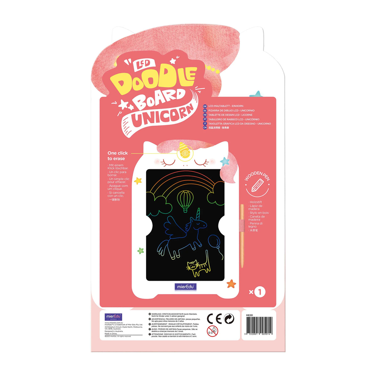Mier Edu LCD Doodle Board- Unicorn 8.5inch
