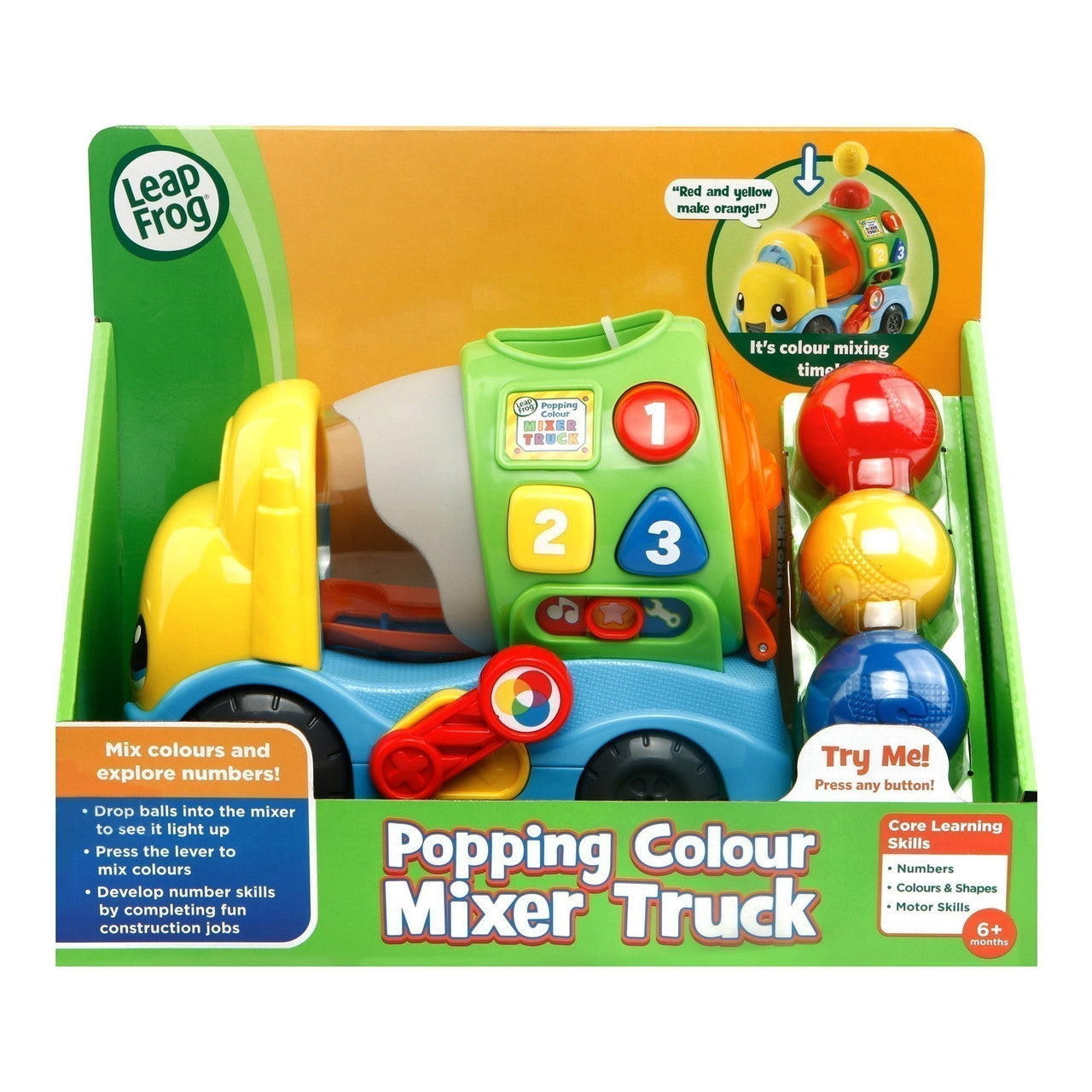 Leap Frog Popping Colour Mixer Truck 2 x AA demo batteries included