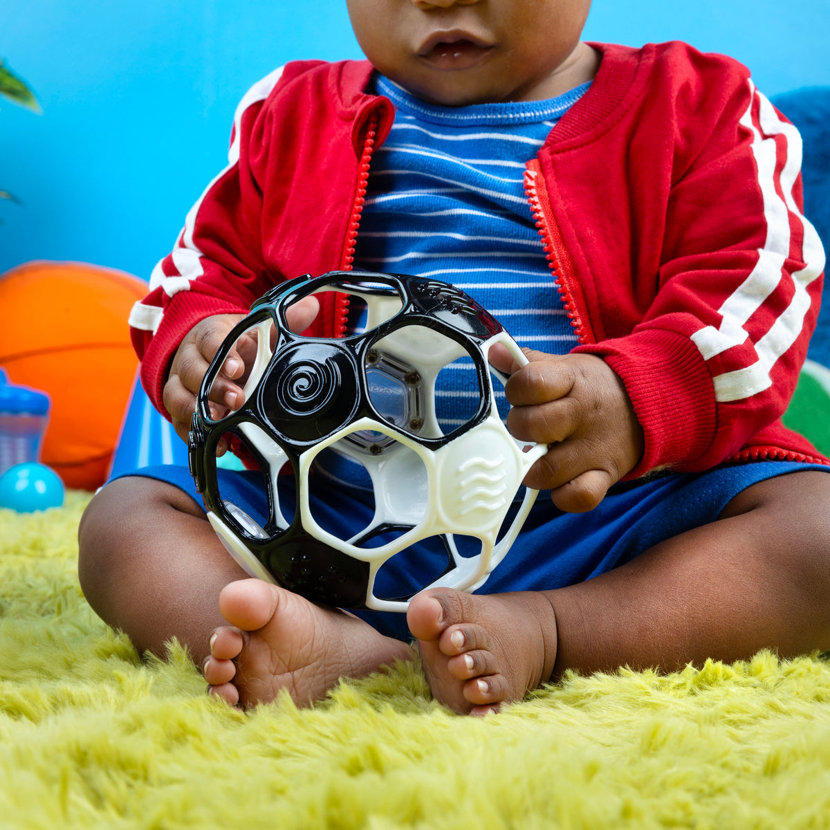 Bright Starts Oball Grippin&#39; Goals Soccer Rattle Ball