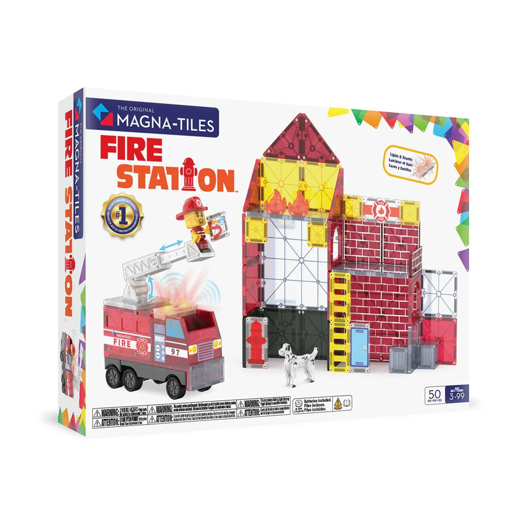 Magna-Tiles Fire Station 50 Piece Set