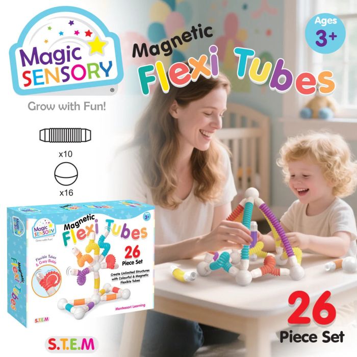 Magic Sensory Magnetic Flexi Tubes 26pc Set