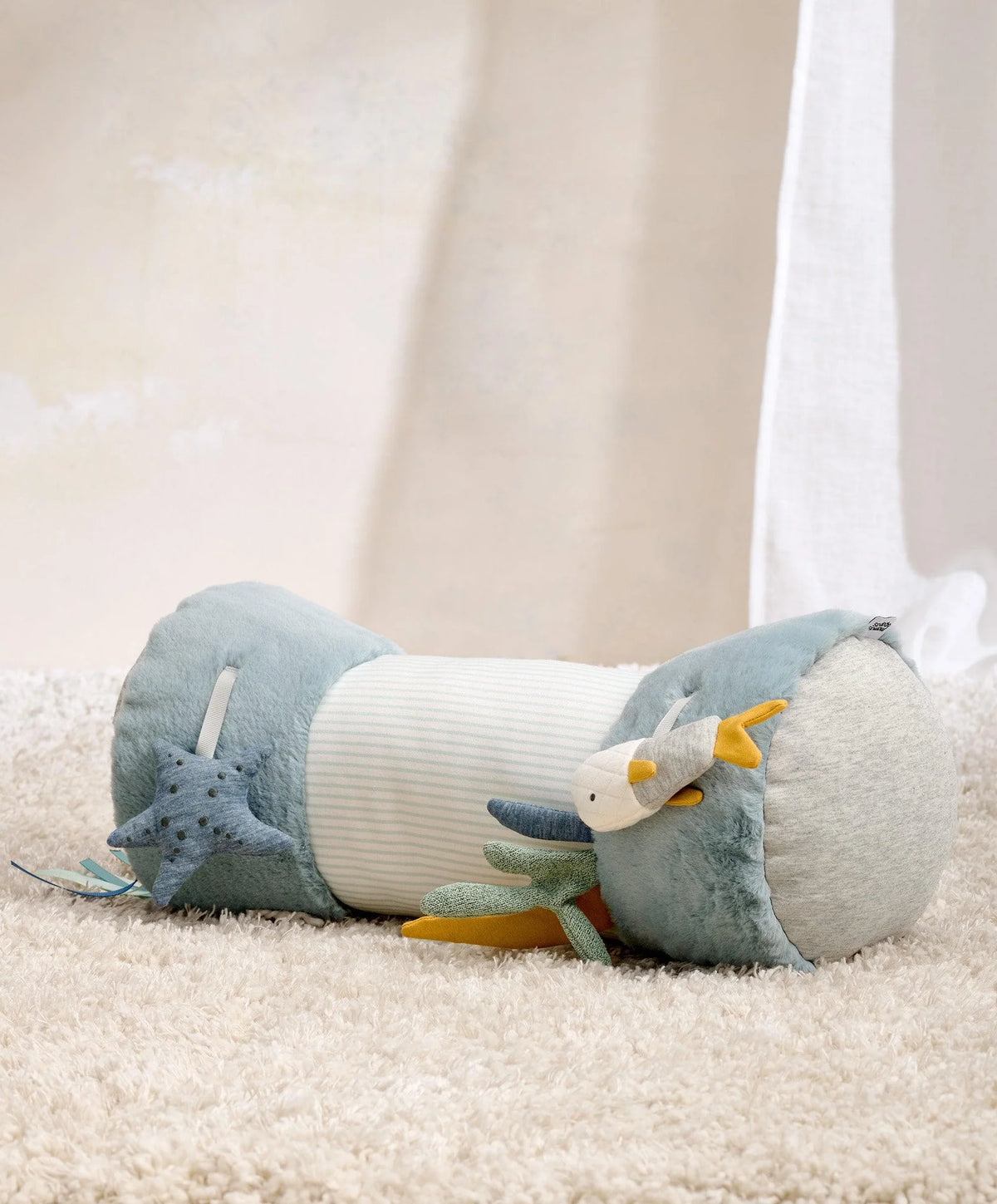 Mamas &amp; Papas Welcome To The World Tummy Time Activity Toy - Blue