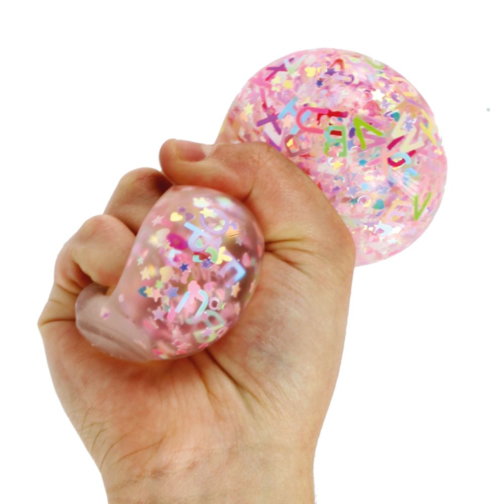 Keycraft Super Squidge Alphabet Glitter Ball