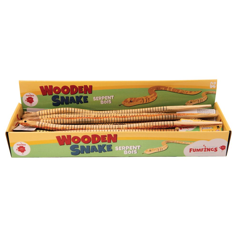 Keycraft Wooden Snake 48cm Assorted Colours