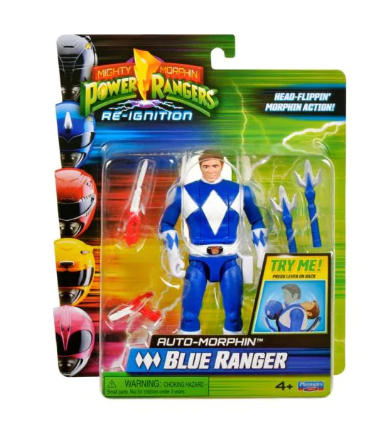 Power Rangers Auto-Morphin Flippin' Action Blue Ranger