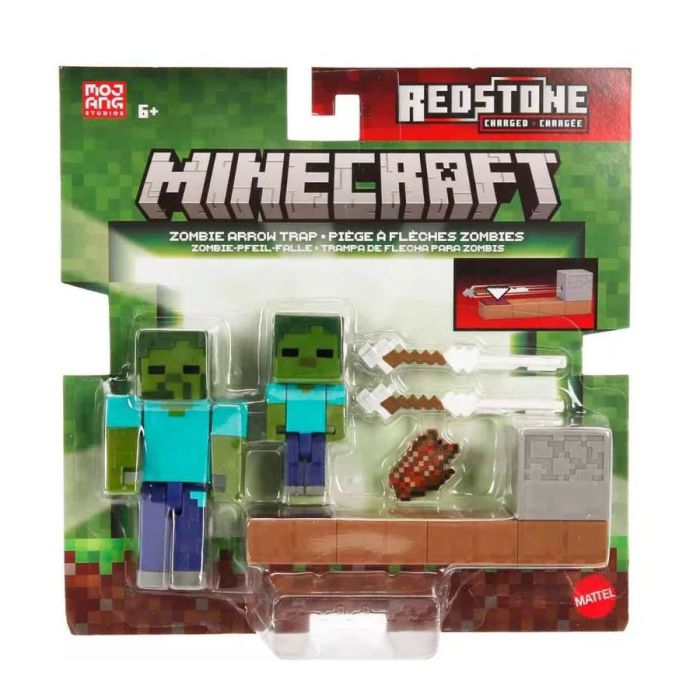Minecraft Redstone Charged Figure - Zombie Arrow Trap