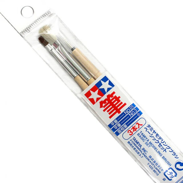 Tamiya Modeling Brush 3Pk Basic Set