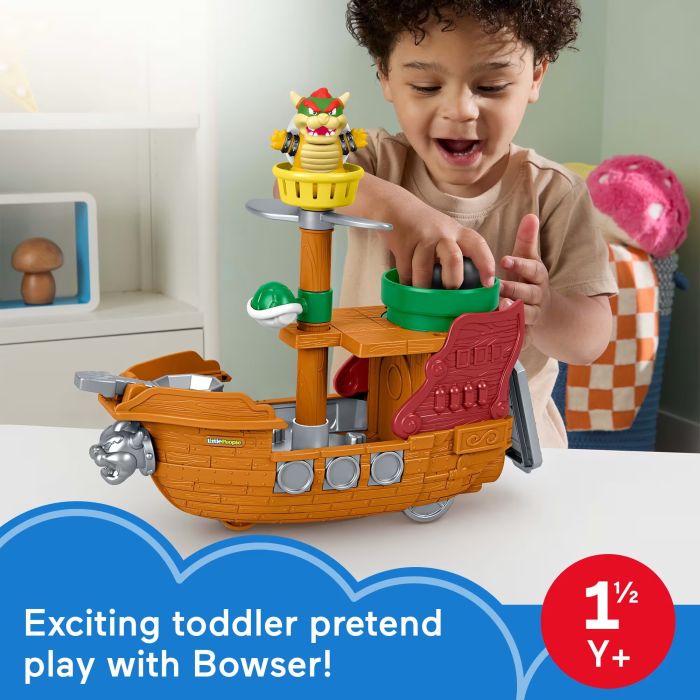 Fisher-Price Little People My Mario Bowser's Airship Playset
