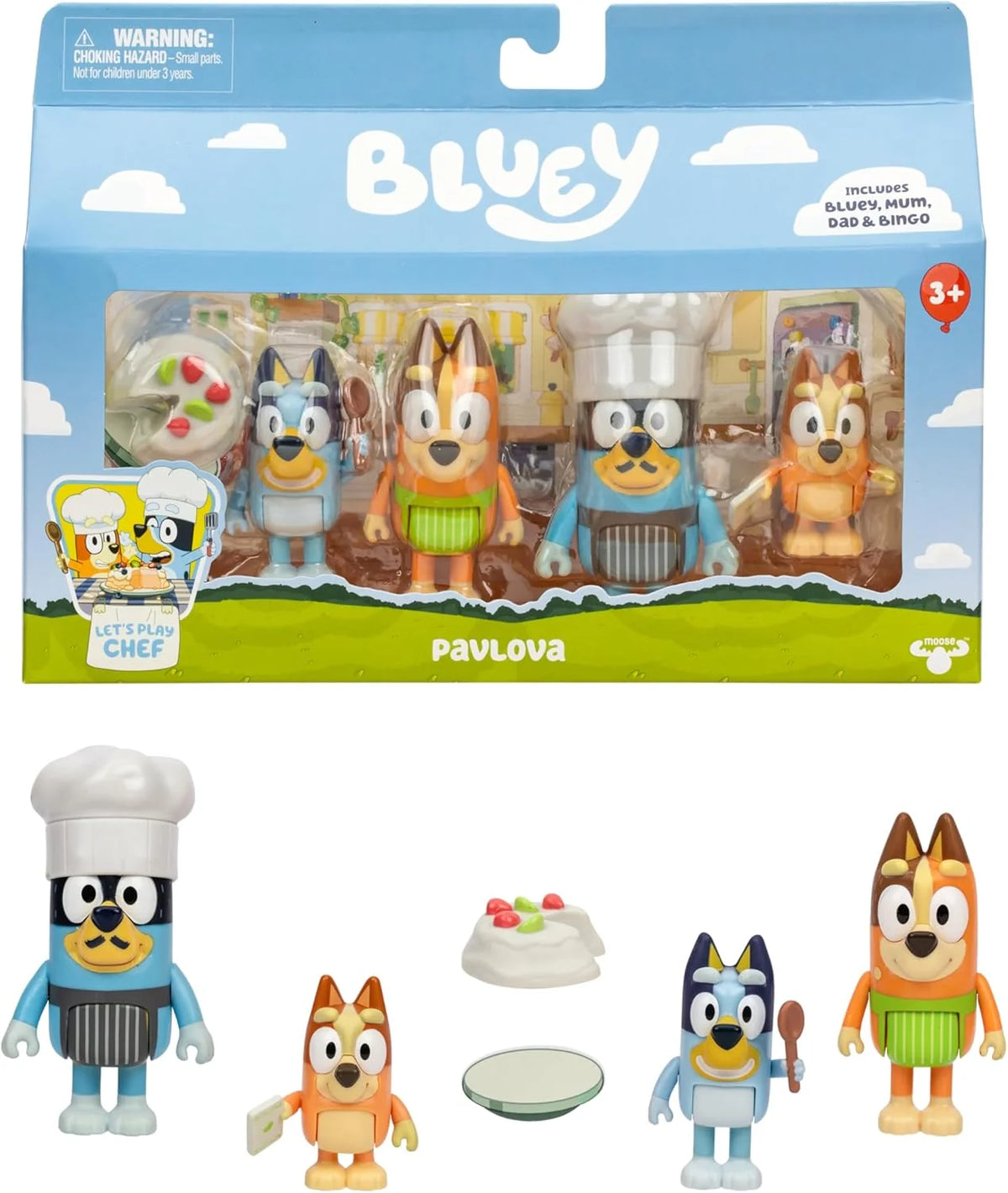 Bluey &amp; Family Figurines 4 pack Pavlova