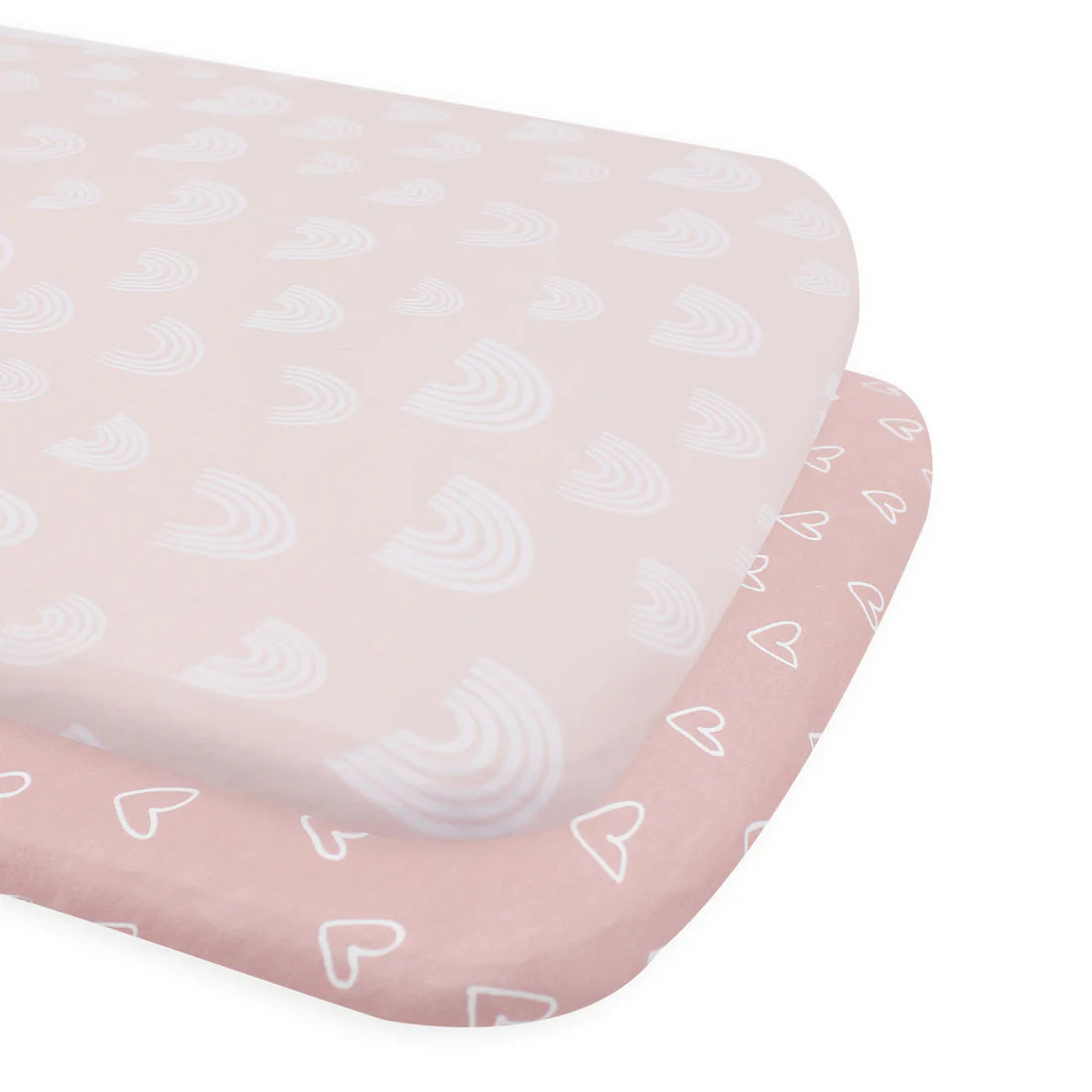 Bubba Blue Nordic Jersey Bassinette Fitted Sheet Pink and Rose