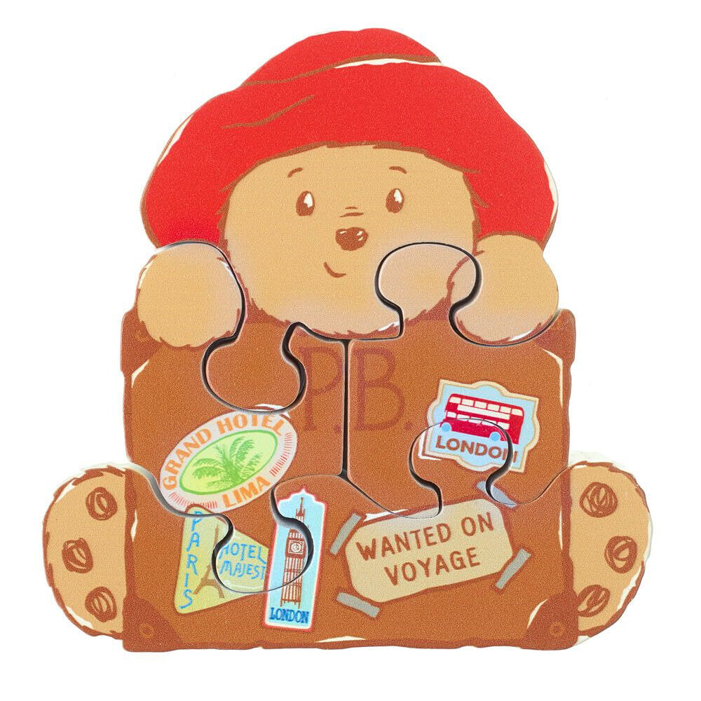 Paddington with Suitcase Wooden 4pce Puzzle