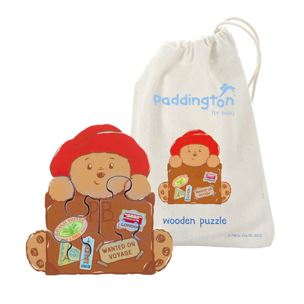 Paddington with Suitcase Wooden 4pce Puzzle
