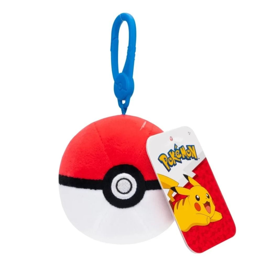 Pokemon Clip On Plush PokeBall