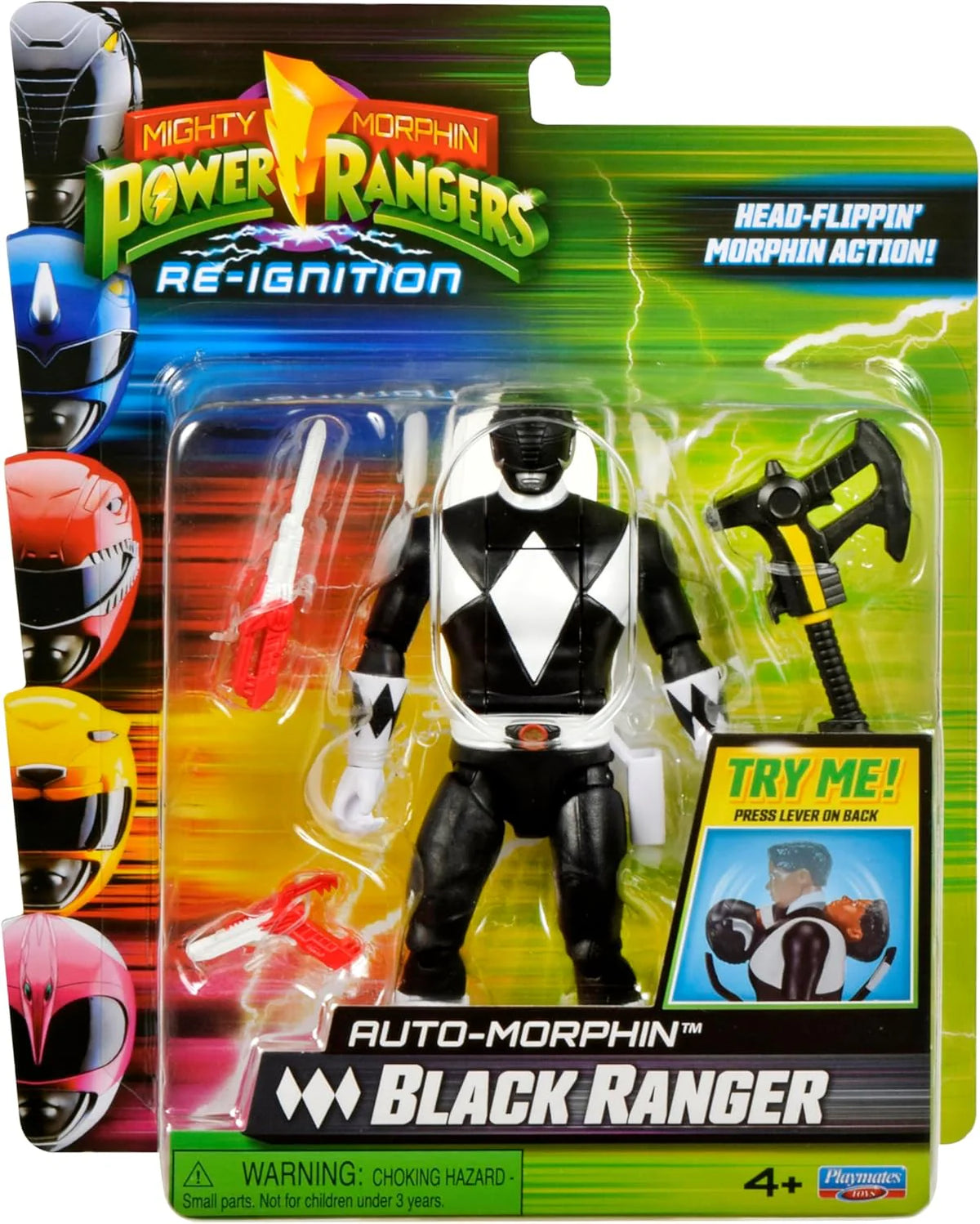 Power Rangers Auto-Morphin Flippin&#39; Action Black Ranger