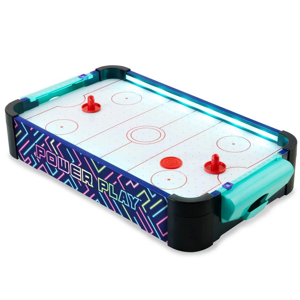 Wilton Bradley Powerplay 20" Table Top Air Hockey LED Req 8 AA Batteries