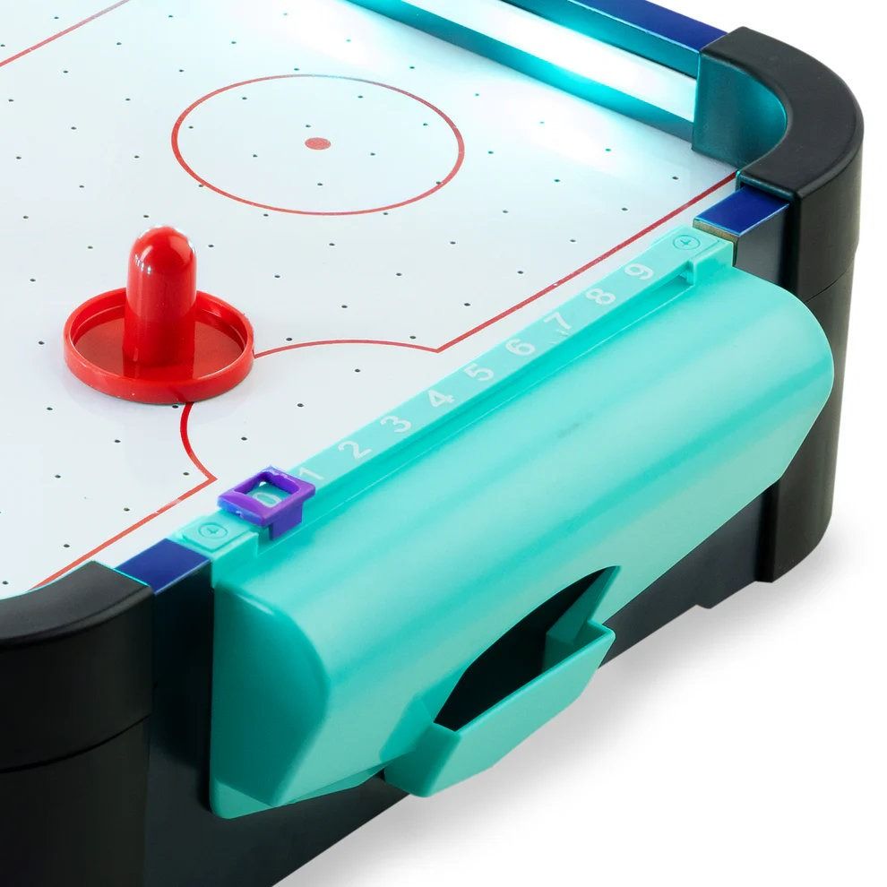 Wilton Bradley Powerplay 20" Table Top Air Hockey LED Req 8 AA Batteries