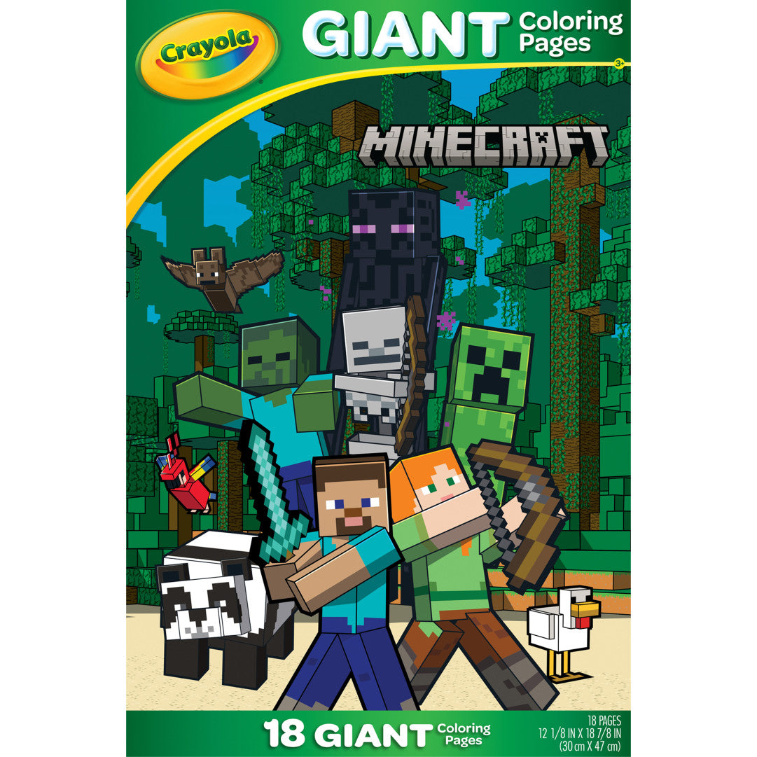 Crayola Giant Colouring Page Minecraft